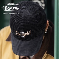 Maden Thương Hiệu Có Thể Điều Chỉnh mũ rộng vành cong Vải To Kaki Mũ bóng chày chu vi vòng đầu Lớn m