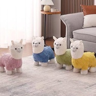 Child Stool Creative Cute Alpaca Lamb Doll Stool Chair  Creative Baby Seat Animal Cartoon Sofa Stool