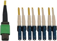 Tripp Lite Single Mode Fiber Patch Cable, 9/125 OS2 MPO to 4X Switchable LC Duplex (F/M APC-UPC), 8 