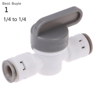 💖Best Buyle 1/4 "Ball Valve Inline TAP Quick Connect PUSH Fit RO Water Reverse Osmosis