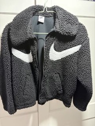 Nike 黑色毛毛外套 S 碼