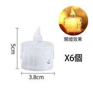 《生活百貨》-室內佈置-迷你蠟燭造型LED燈-鈕扣電池款-6個