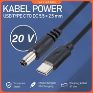 OOTDTY USB Type C to DC Power Cable 5.5x2.5mm CCTV Router Charger 97cm - PA12M