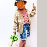 Children's daisy Cardy / children's cardigan / children's cardi with daisy flower motif