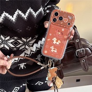 iPhone 17 Pro Max 16 pro max Dot-patterned flower-shaped carousel pattern PU material phone case