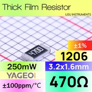 470R 1206 ±1% SMD Thick Resistor 470R 4700 RC1206FR-07470RL YAGEO