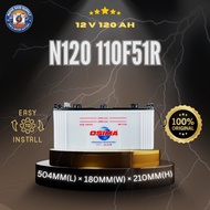 OSIMA N120 110F51R Wet Battery | Heavy Duty Conventional Battery for Truck, Ship, Ferry, Cargo Boat