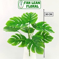 Artificial Monstera Plant 30cm x9 Leaves / Daun Hiasan Tiruan Green Leaf Daun Hijau Home Decoration 