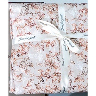 G1 1200TC Premium Cotton (Yìshù huāhuì yìnhuā) Artistic Floral Prints on White Bedsheet set by LC HO