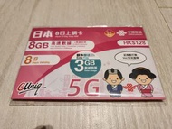 日本8日上網sim卡 （8+3gb)