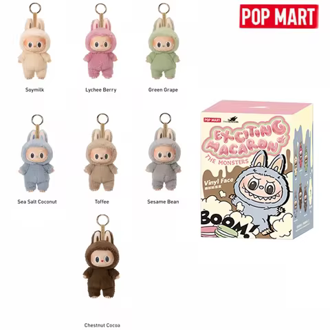 POP MART Original The Monsters Labubu Tasty Macarons Series Blind Box Random Vinyl Dolls Pendants Fi
