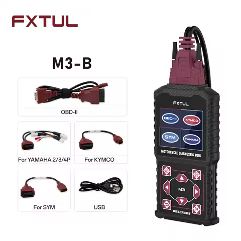 FXTUL M3-B Motorcycle Diagnostic Tool OBD2 Clear Fault Codes Scanner Support Engine ABS Systems For 