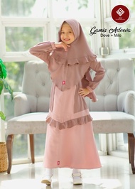 New Gamis Serimbit Anak Adeeva Kids Plus Hijab (Usia 2-6 Thn) Anv