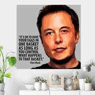 Elon Musk Frame Size 10x10 Inch Wall Decoration