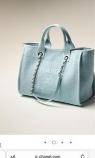 Chanel Deauville Tote Bag  - Baby Blue color