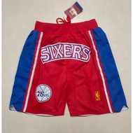 Pocket Pants Mens Philadelphia 76ers Just Don Swingman Jersey Shorts - Red/Black/White/Red/Navy