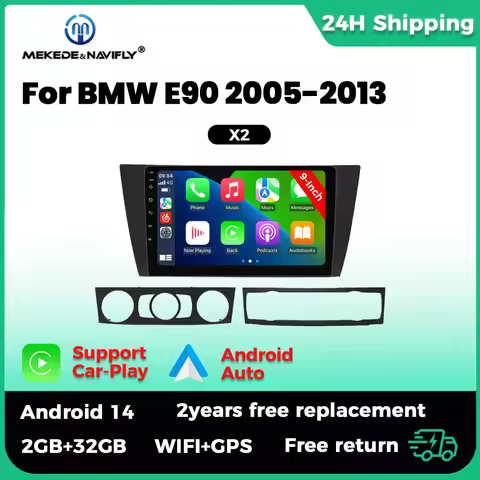 Android 14 Car Radio For BMW E90 E91 E92 E93 2005-2013 Multimedia Player 2 Din 9inch Host Navigation