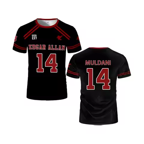 2025 New The Foxhole Court Edgar Allan Ravens field hock Jersey Cosplay Riko Moriyama Anime Cartoon 