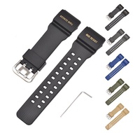 Replacement Rubber Watch Strap for Caso Mudmaster GG-1000/GWG-100/GSG-100, Waterproof Resin Wristban