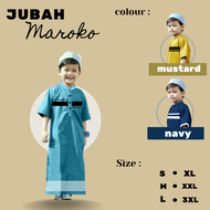 Jubah / Gamis anak laki laki TK/SD/SMP model maroko warna biru/model terbaru/gamis anak laki laki/ba