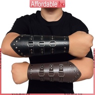 GLO Punk Medieval Men Cosplay Costume Accessories Armor Bracer Knight Arm Wristband
