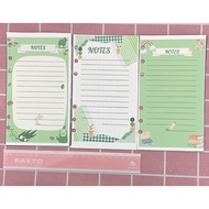 Note paper Set/NO GLUE Note paper with holes for A6 notebooks/ A6 savings challenge book| Pucca’s Ch