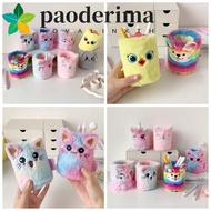 PAODERIMA Cartoon Pen Holder, Unicorn Dog Cat Animal Puppy Pencil Storage Box, Creative Dyeing Style