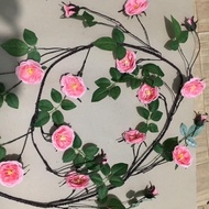 Fake flower vines, ancient forest vines - HIGH QUALITY FRENCH TEA ROSE ROPE 1m7