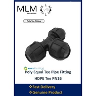 Poly Equal Tee Pipe Fitting HDPE Tee PN16 20mm/25mm/32mm