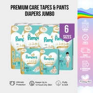 Pampers Premium Care Tapes and Pants Diapers -  NB S M L XL Jumbo Pack