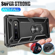 Samsung Galaxy Note 8 9 10 Plus S10 S8 Plus Armor Magnet Metal Ring Shockproof Back Cover Silicone Case