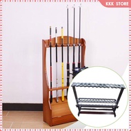 [Wishshopefhx] Fishing Rod Holder Versatile Easy Assembly Double Side Slot Bamboo Accessory 38 Holes