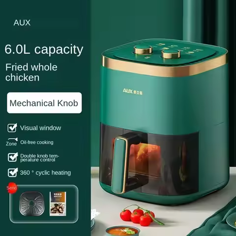 220V AUX Air Fryer and Oven Combo: Multifunctional, Fully Automatic, No Oil Technology, Easy-to-clea