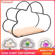 Funnmall Cloud Shape Wall Shelf Floating Display Mounted Storage Nordic Style Holder Home Shelves for Kitchen Decor Household Rack