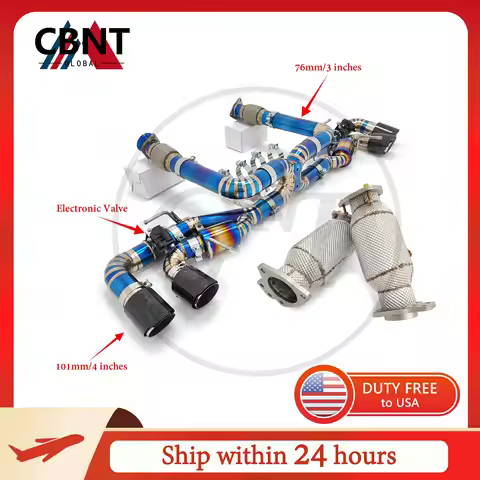 CBNT C8 Corvette Full Exhaust Axleback & Downpie for Chevrolet Corvette C8 6.2L Titanium Valvetronic