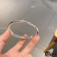 [Wufu Jewelry] S925 Silver Jewelry Simple Fashion Gypsophila Sliding Solid Sterling Bracelet Versati