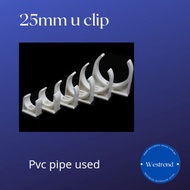 pvc pipe clip 25mm//10pcs  per order