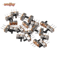 YOLANDA 20pcs Micro Slide Switch, 2 Position SPDT Toggle Switch, Mini 1P2T Vertical 4mm Toggle Micro