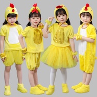 flora fauna costume kids costume cosplay Balita bersorak, ayam jantan itik, kostum panggung bayi