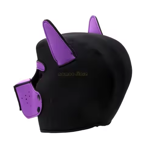 31BF Dog Head Mask Halloween Dog Headgear Breathable Full Head Dog Mask Costume