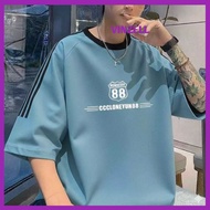 Men's T-shirts BIG Size 8XL 7XL 6XL 5XL 4XL 3XL 2XL XL LMS Korean Style T-shirts Biggest Burgundy Bl
