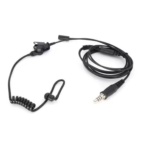 W89C 7.1mm Telescopic Heavy Duty Acoustic Air Tube Earphone Headset Mic Headphone 7.1mm Plug For Wal