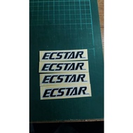 Black Ecstar Cutting Sticker, 4 pcs