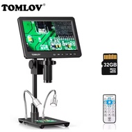 TOMLOV DM209 7 "กล้องจุลทรรศน์อิเล็กทรอนิกส์ดิจิตอล LCD 26MP 1200X อุปกรณ์ส่องขยายขยายอย่างต่อเนื่อง