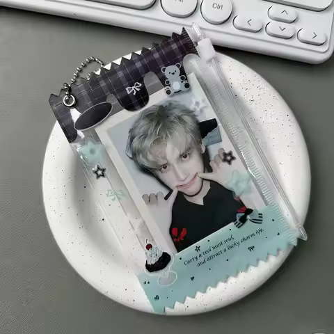 Display Card Holder Deco Pvc Zipper Card Pouch Photo Card Holder Original Transparent Storage Bag Fo