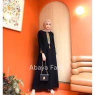 [FREE PPN] Abaya Hitam Turkey Gamis Wanita Maxi Dress Arab Saudi