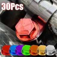 30Pcs/Set Multi-size Motorcycle Plastic Electroplating Screw Caps Fashionable Car Modification Decor