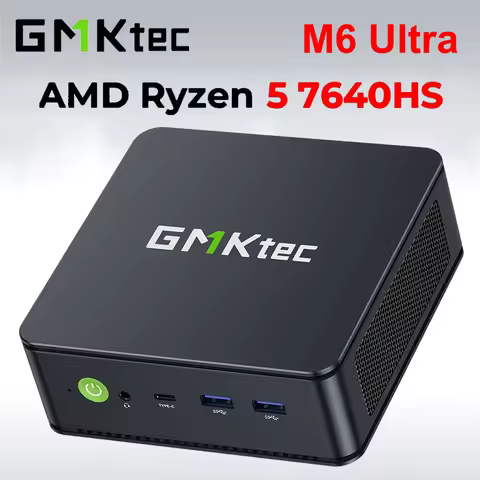 GMKtec M6 Ultra Mini PC AMD Ryzen 5 7640HS DDR5 M.2 2280 SSD Win11 Pro USB4 2.5G LAN WiFi6E BT5.2 De