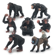 Simulation Wild Animal Orangutan Yamada Model Children's Cognitive Chimp Ghost Baboon Decoration Toys SAYUE