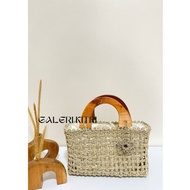 Rara bag, beautiful wooden handle,/ party bag Bag /Wanita / Hampers Bag Event Bag